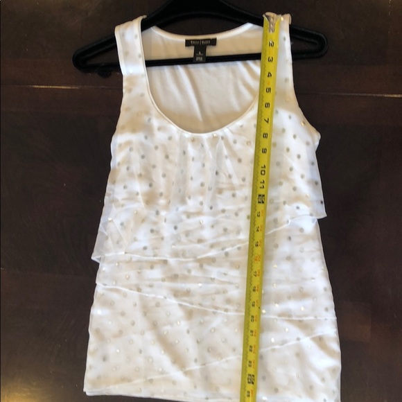 White House Black Market Ruffled Blouse Size S - Picture 3 of 3